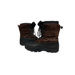 Quest Mens Thinsulate Pac II Suede Upper Brown Black Excellent Condition Sz 8
